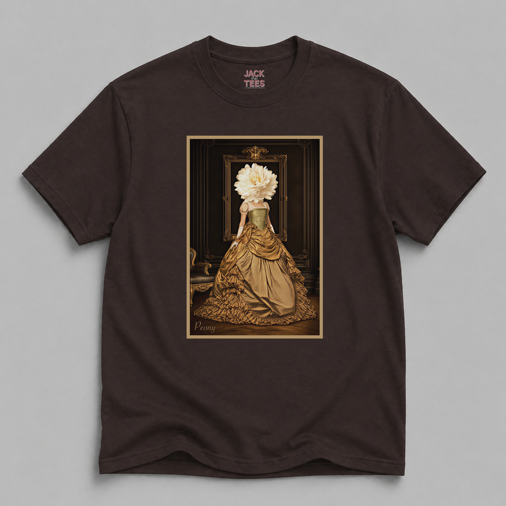 Lady Peony Portrait T-Shirt