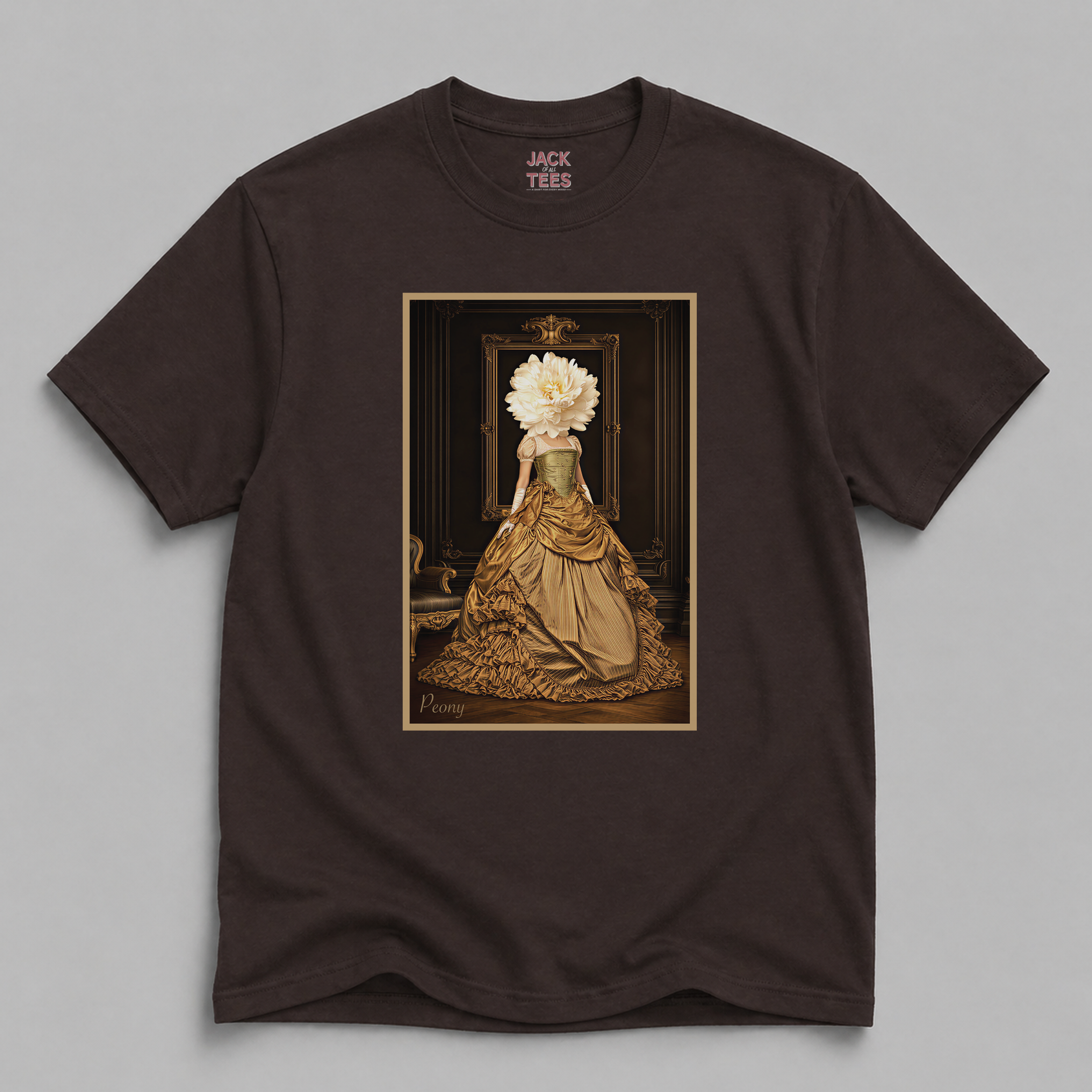 Lady Peony Portrait T-Shirt