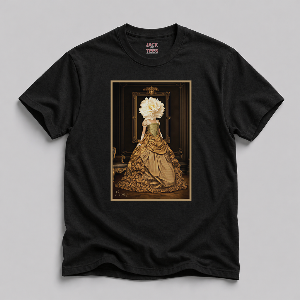 Lady Peony Portrait T-Shirt