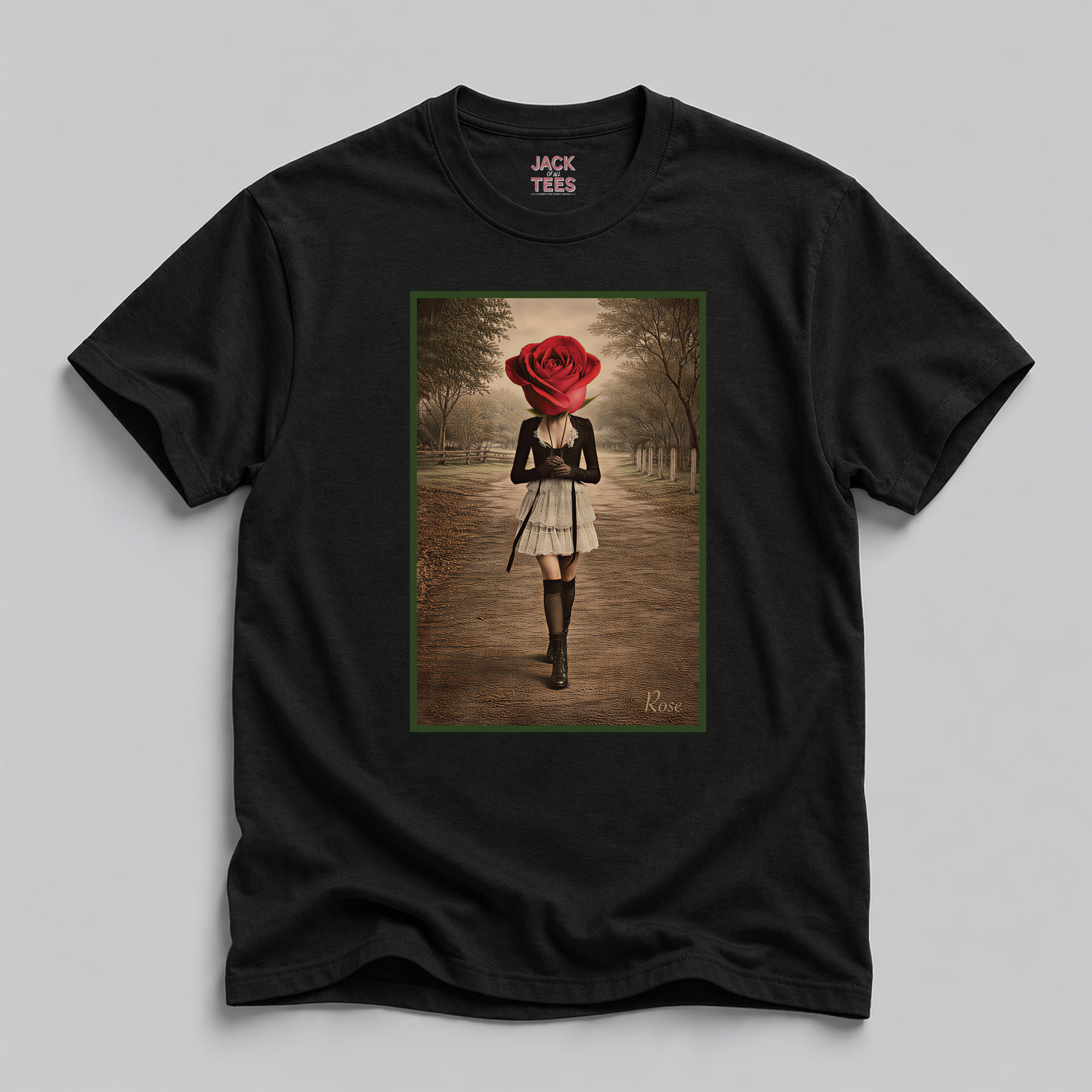 Lady Rose Portrait T-Shirt