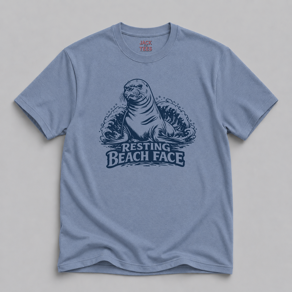 Resting Beach Face Seal T-Shirt