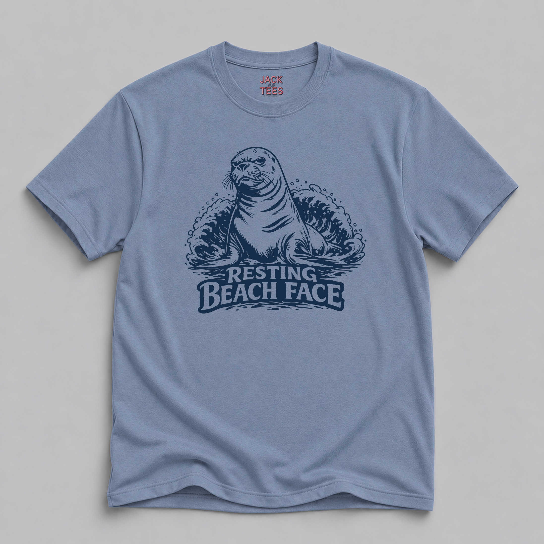 Resting Beach Face Seal T-Shirt