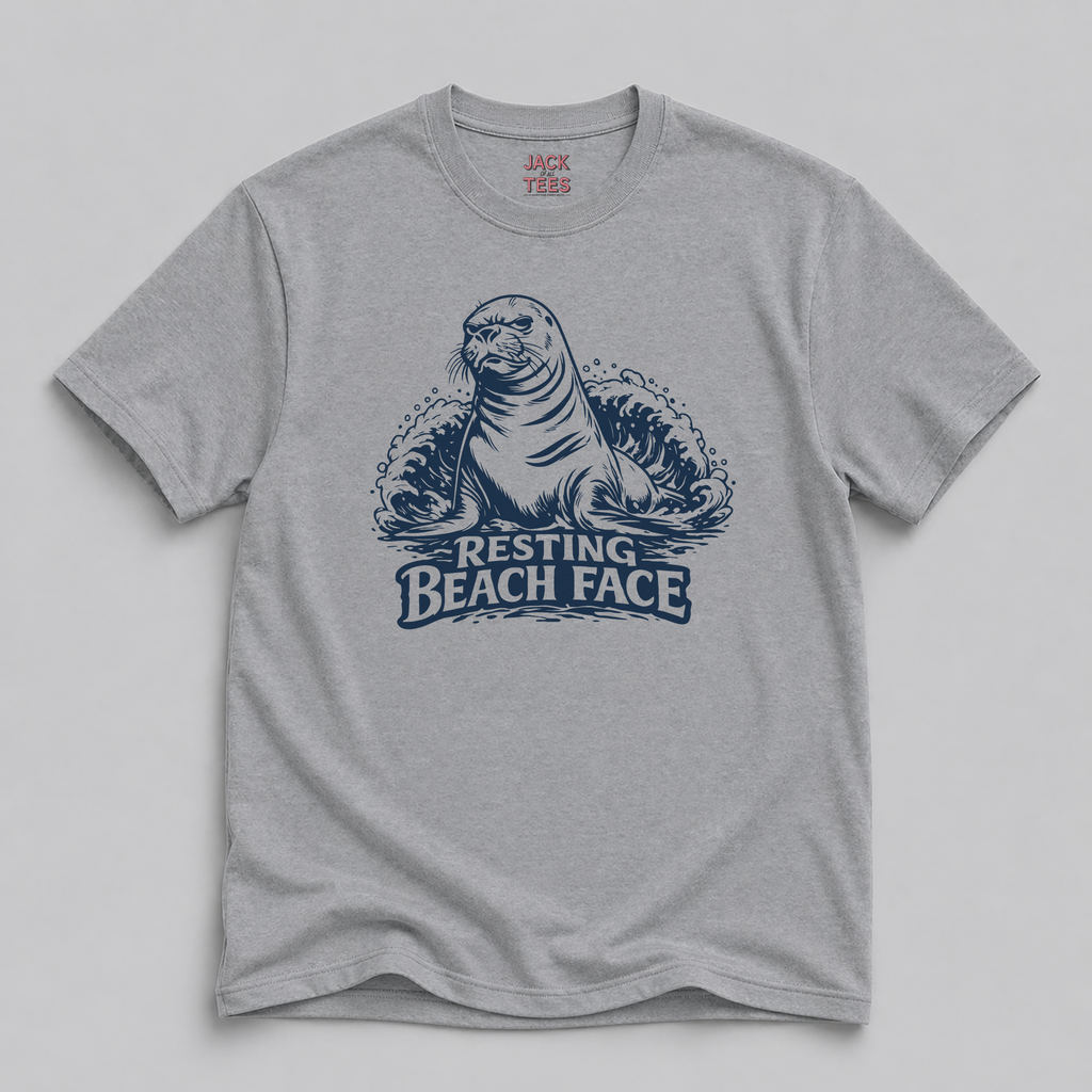 Resting Beach Face Seal T-Shirt