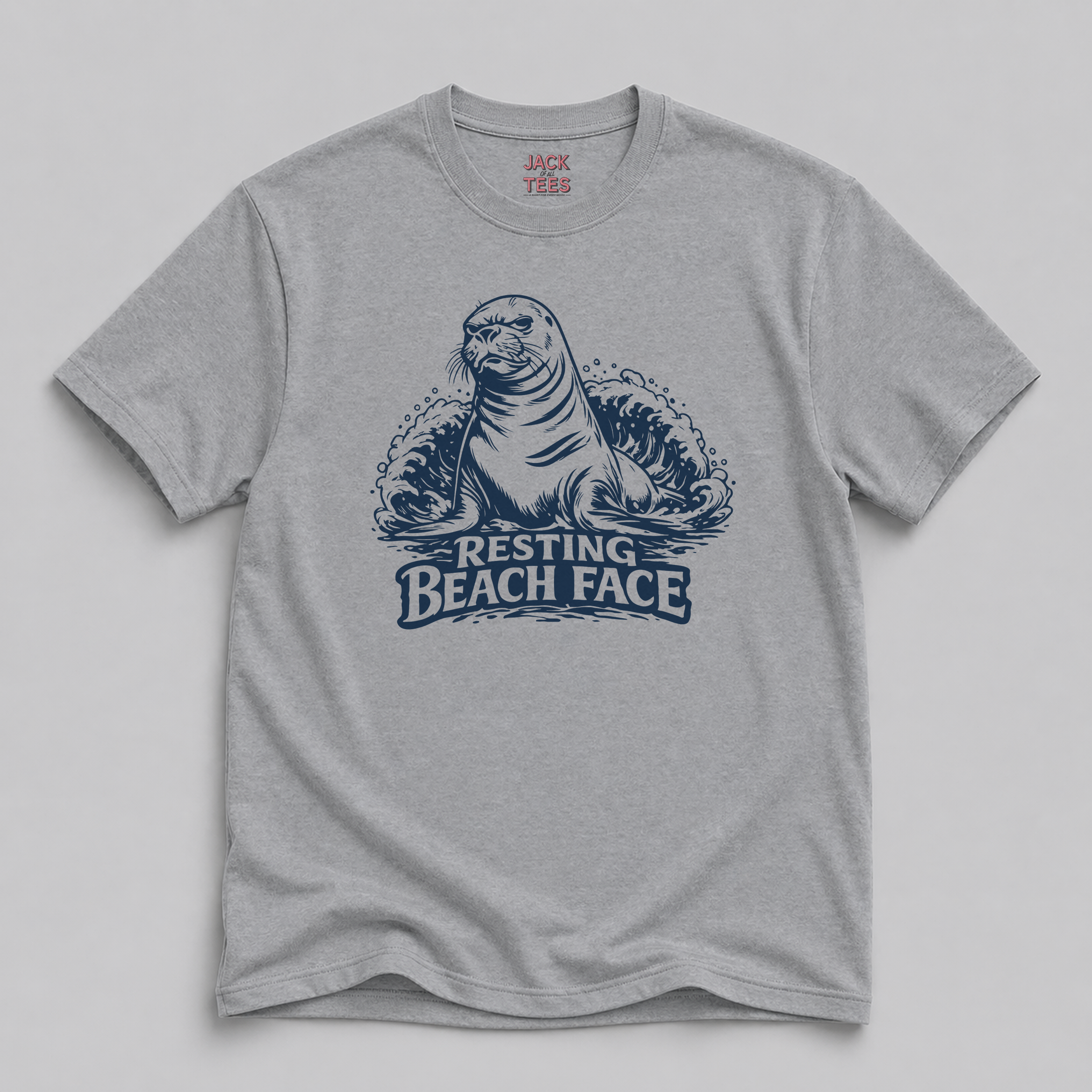Resting Beach Face Seal T-Shirt