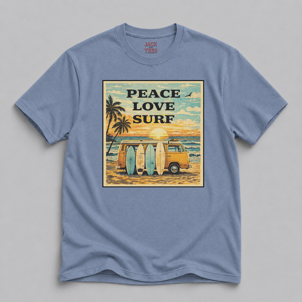 Peace Love Surf VW Bus T-Shirt