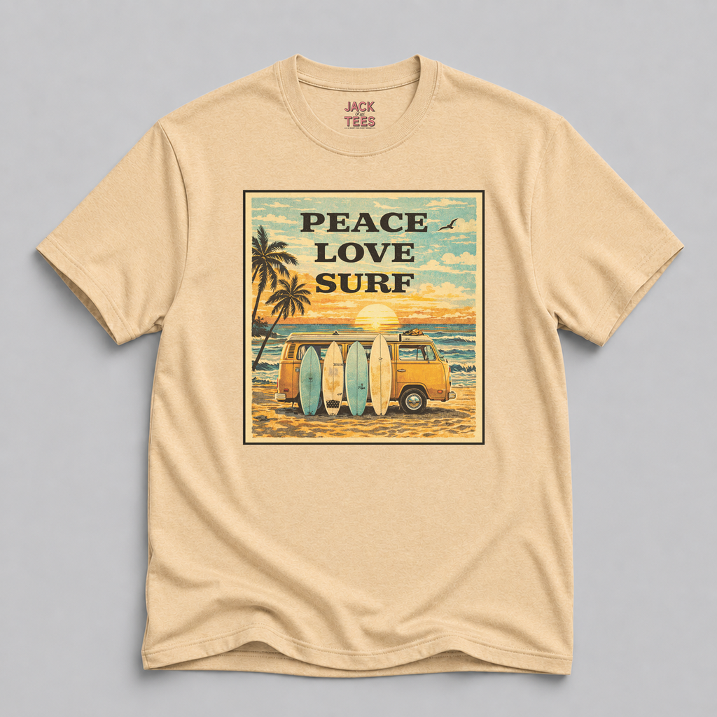Peace Love Surf VW Bus T-Shirt