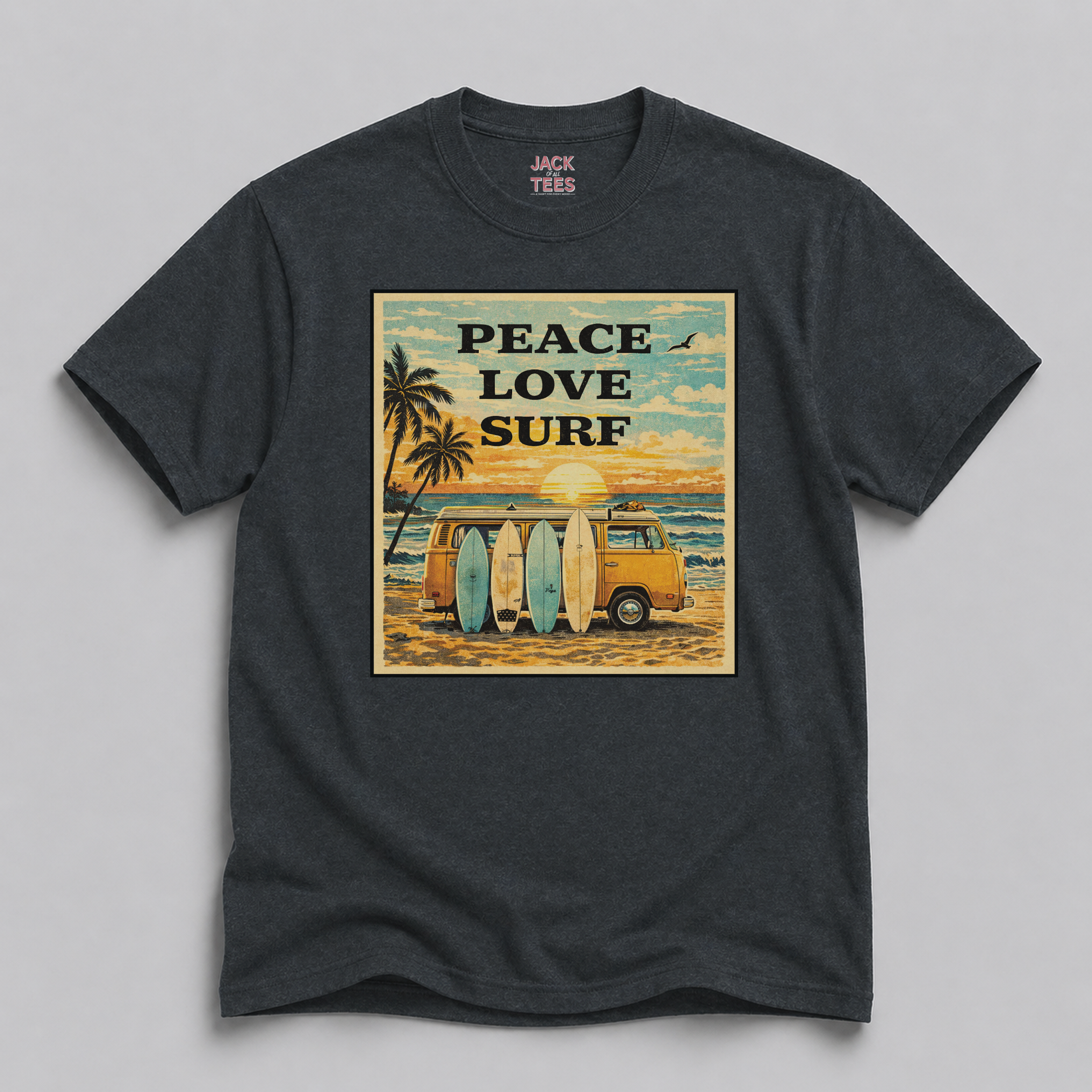 Peace Love Surf VW Bus T-Shirt