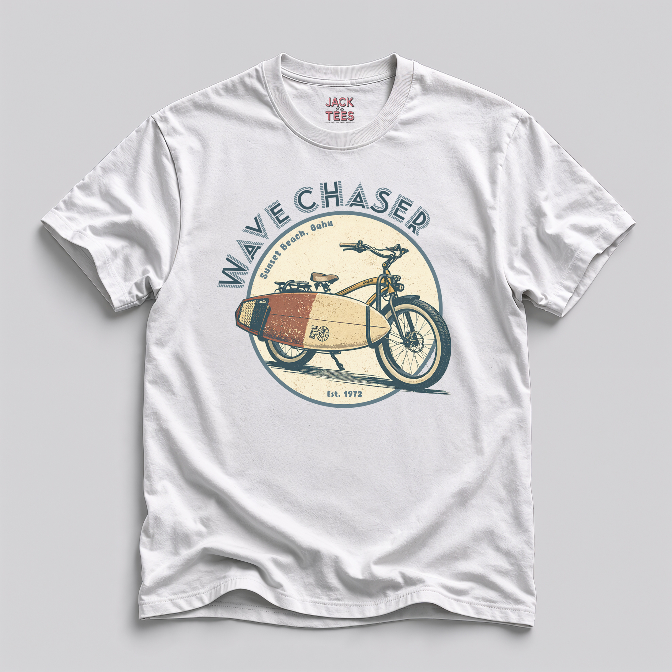 Wave Chaser Bicycle Surfboard T-Shirt