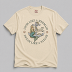 Look Like a Mermaid, Swear Like a Sailor T-Shirt — Fun Beachy Mermaid Tee