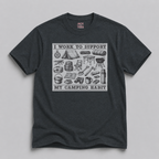 Camping Habit Tee — "I Work to Support My Camping Habit" Graphic T-Shirt