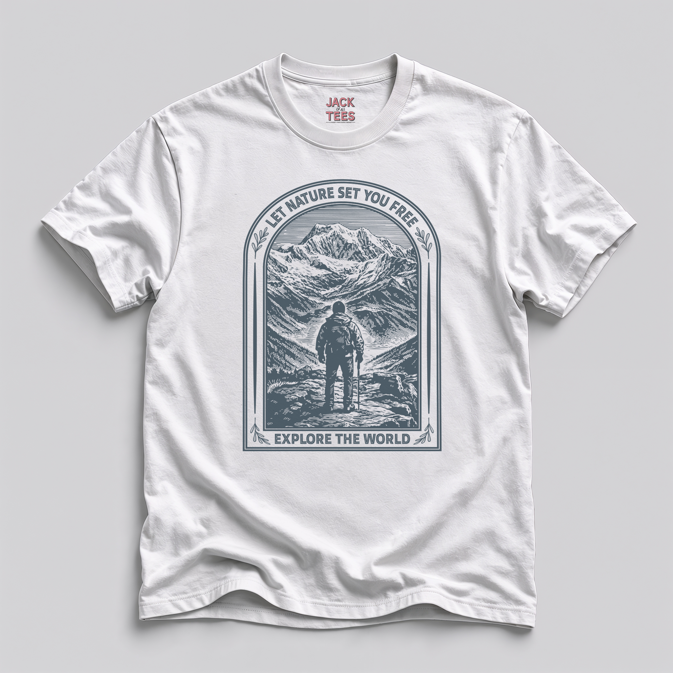 Let Nature Set You Free T-Shirt — Woodcut Style Nature Graphic Tee