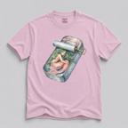 Mermaid Sleeping in a Sardine Tin Watercolor T-Shirt