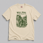 Will Hike For Snacks Dog T-Shirt — Funny Hiking Tee for Dog Lovers