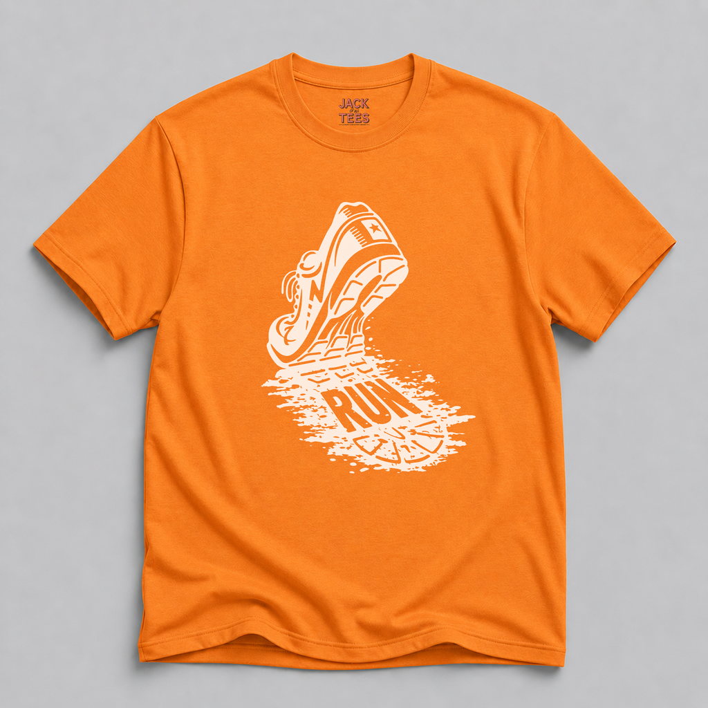 Run Sneaker T-Shirt — Retro Running Shoe Graphic Tee for Runners & Sneaker Lovers