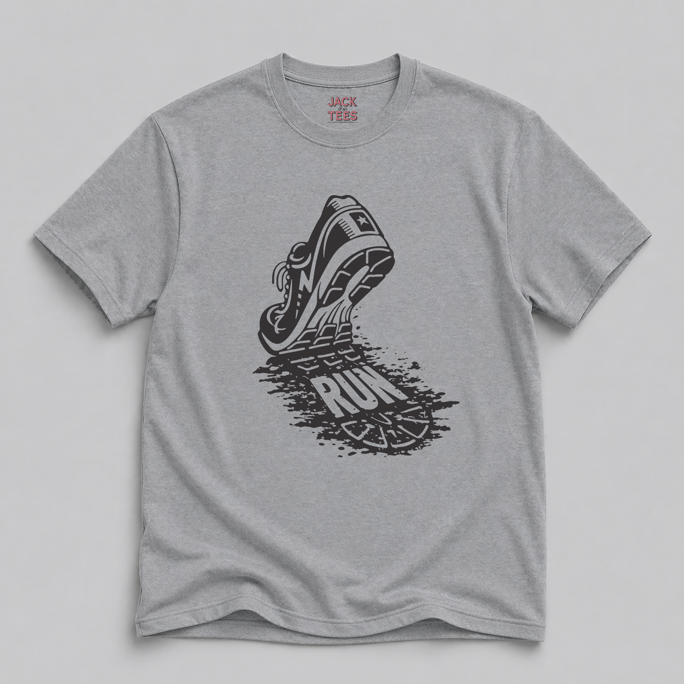 Run Sneaker T-Shirt — Retro Running Shoe Graphic Tee for Runners & Sneaker Lovers
