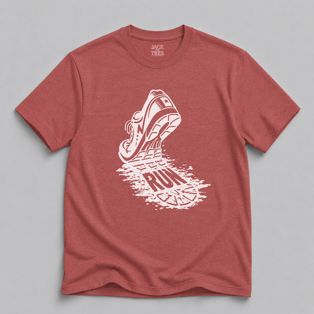 Run Sneaker T-Shirt — Retro Running Shoe Graphic Tee for Runners & Sneaker Lovers