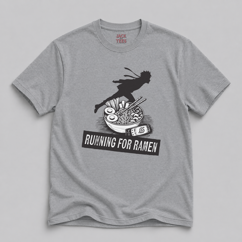 Running For Ramen T-Shirt — Fun Runner Noodle Graphic Tee