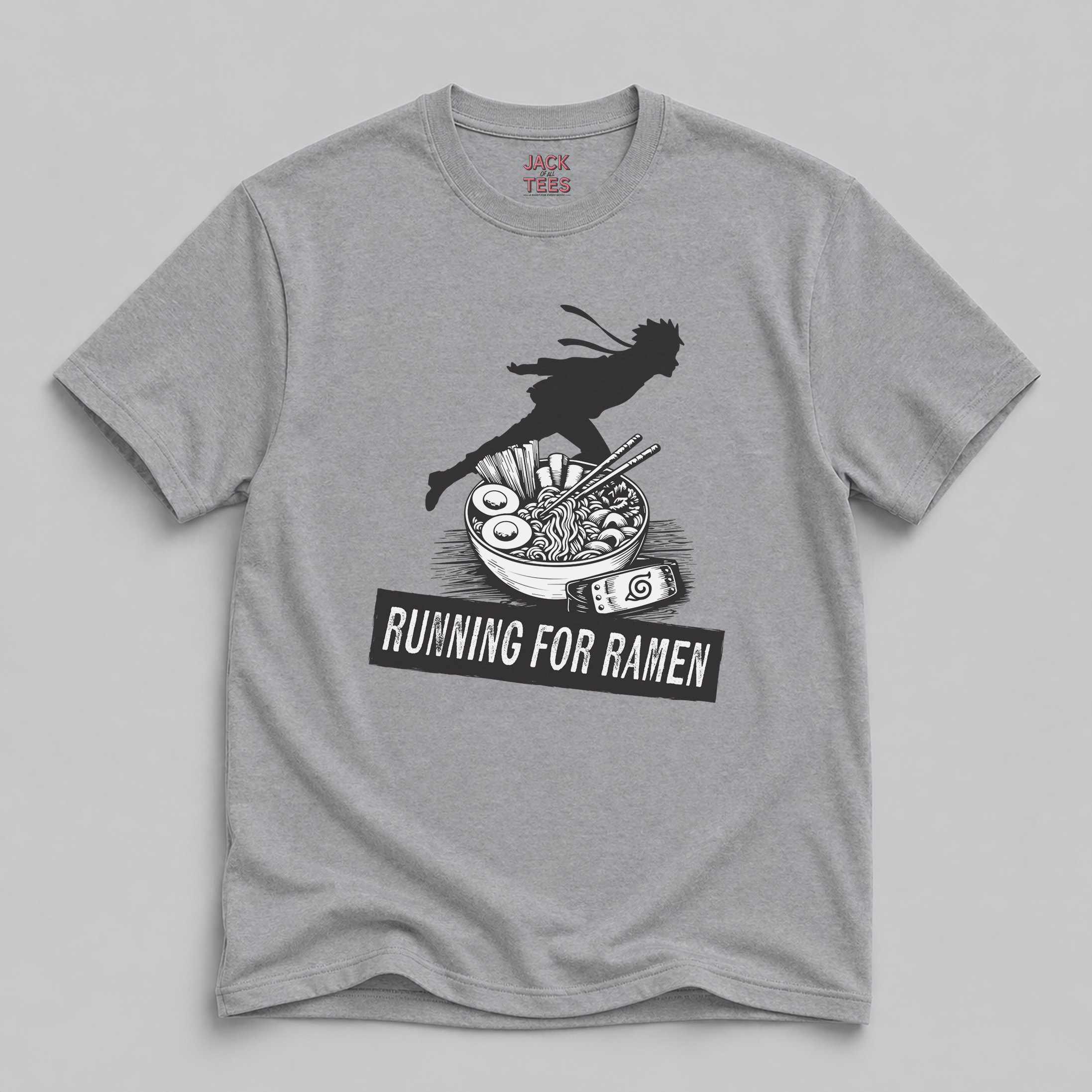 Running For Ramen T-Shirt — Fun Runner Noodle Graphic Tee