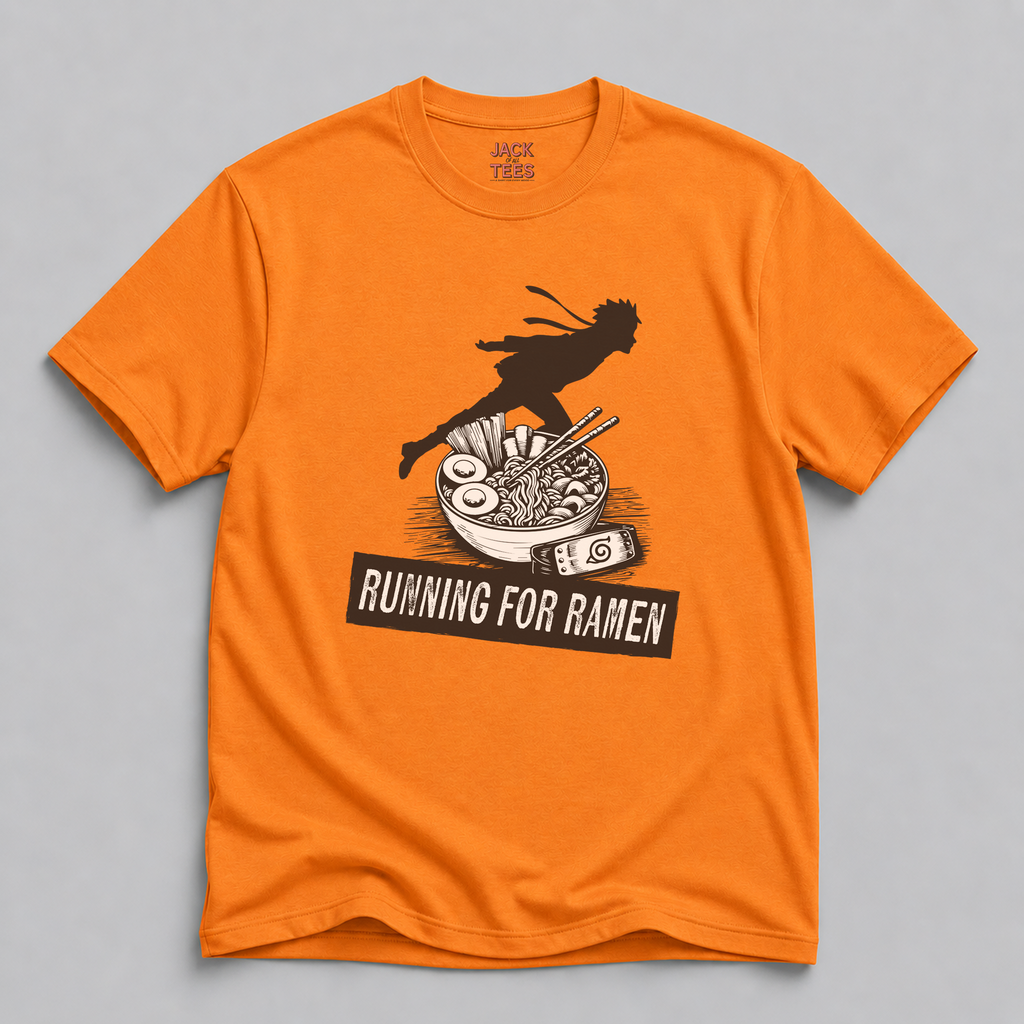 Running For Ramen T-Shirt — Fun Runner Noodle Graphic Tee