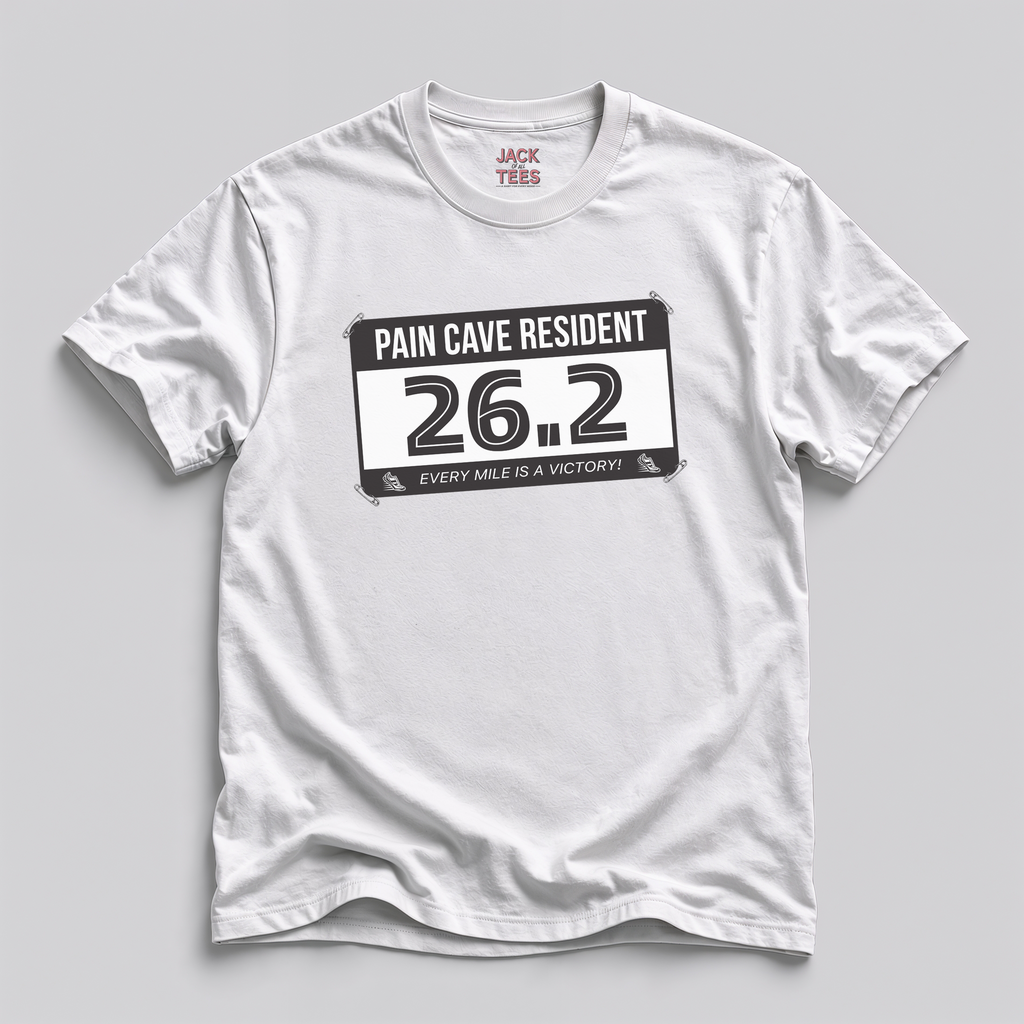 Pain Cave Resident T-Shirt — Funny Running Tee for Athletes
