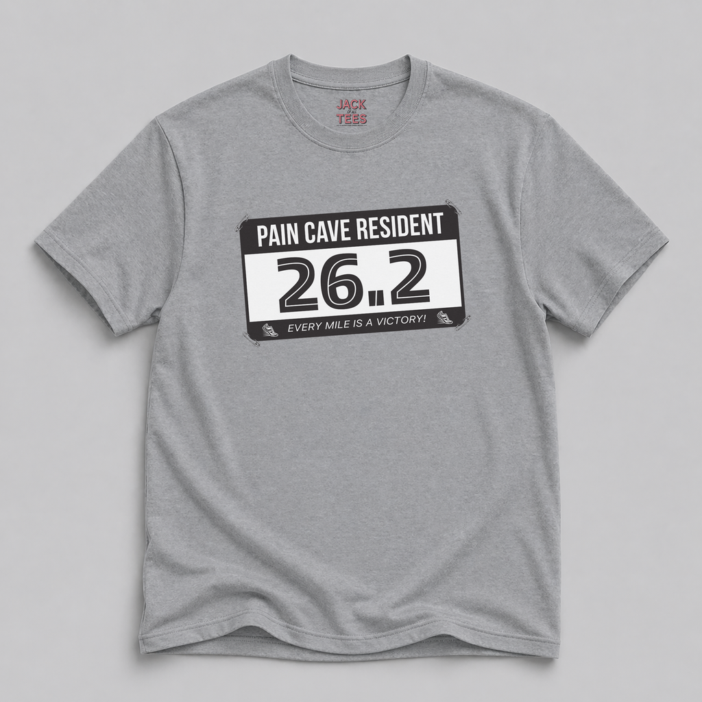 Pain Cave Resident T-Shirt — Funny Running Tee for Athletes