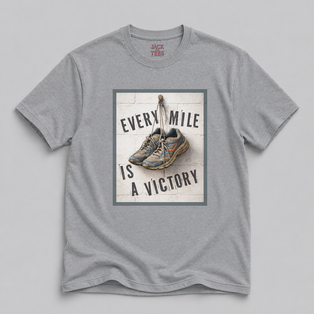 Every Mile Is a Victory T-Shirt — Motivational Running Tee for Runners & Fitness Enthusiasts