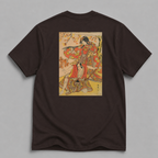 Kastukawa Shunsho Fine Art T-Shirt — Segawa Kikunojo III Under Autumn Maple