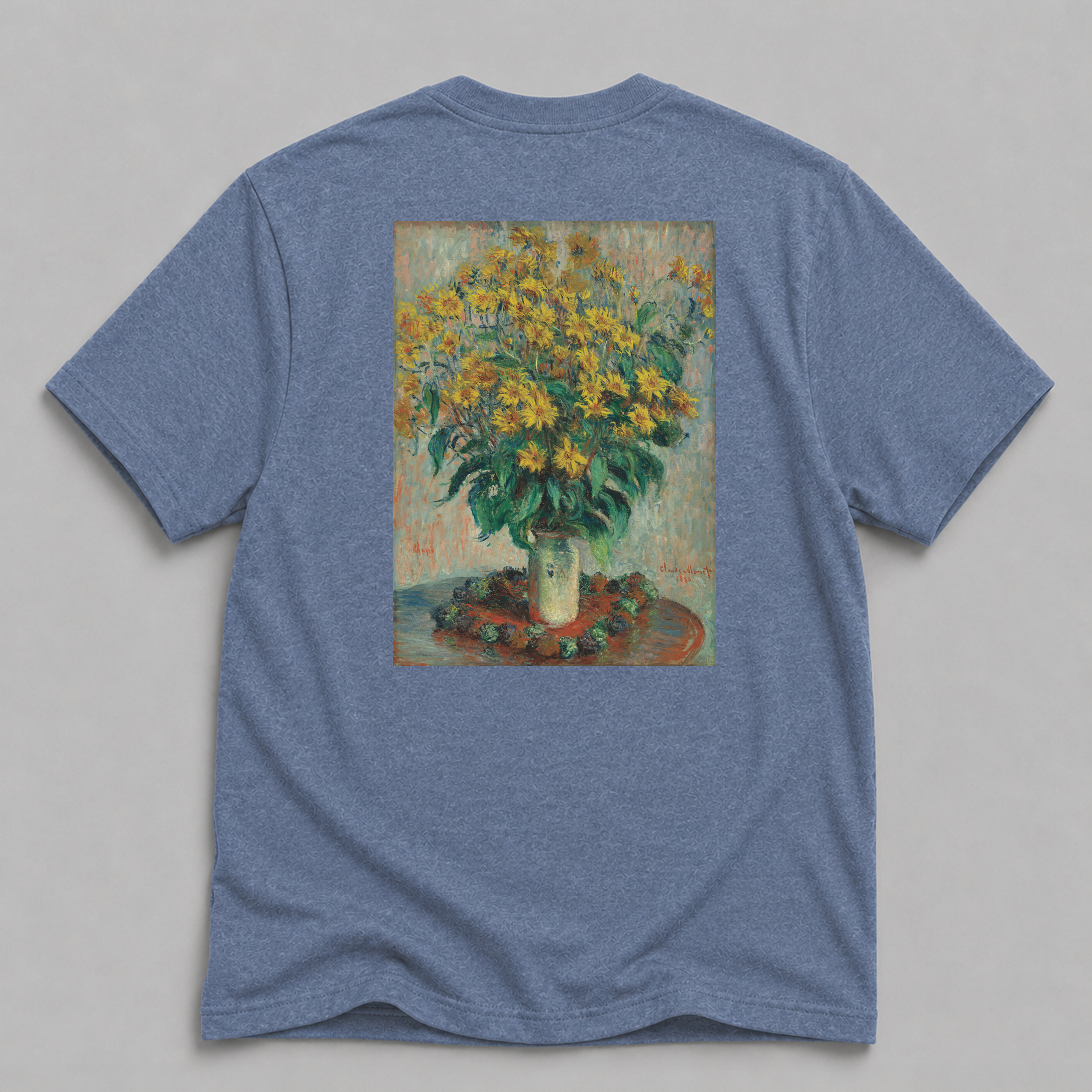 Claude Monet Jerusalem Artichoke Flowers Fine Art T-Shirt