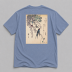 Swallow & Wisteria Japanese-Style Fine Art T-Shirt
