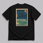 Utagawa Hiroshige II ‘Evening View of Kiribata in Rain at Akasaka’ Fine Art T-Shirt