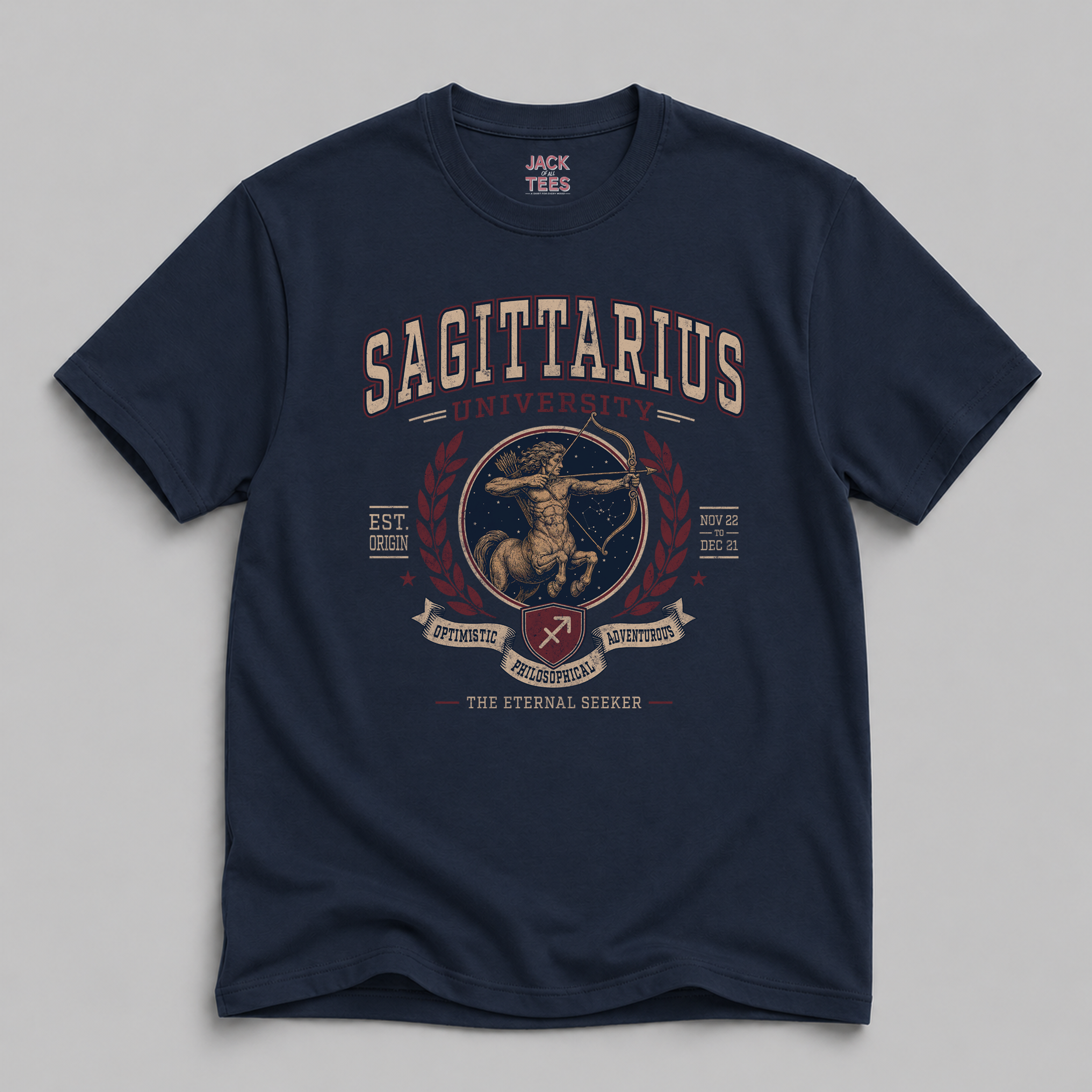 Sagittarius Zodiac The Archer T-Shirt — Vintage Astrological Sign Tee