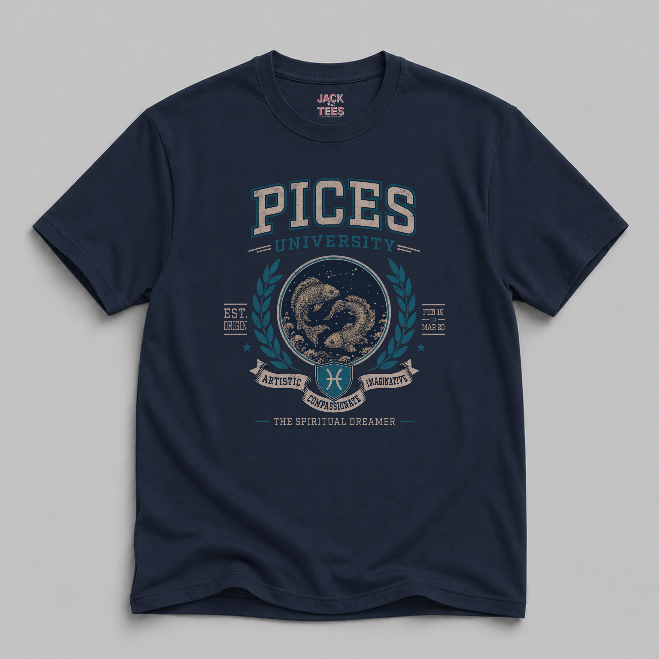 Pisces Zodiac The Fish T-Shirt – Vintage Astrological Sign Tee