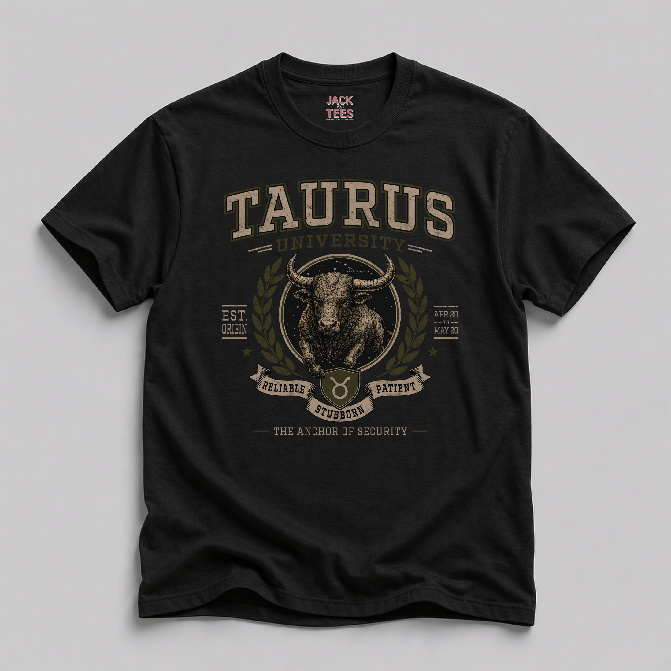 Taurus Zodiac The Bull T-Shirt — Vintage Astrological Sign Shirt
