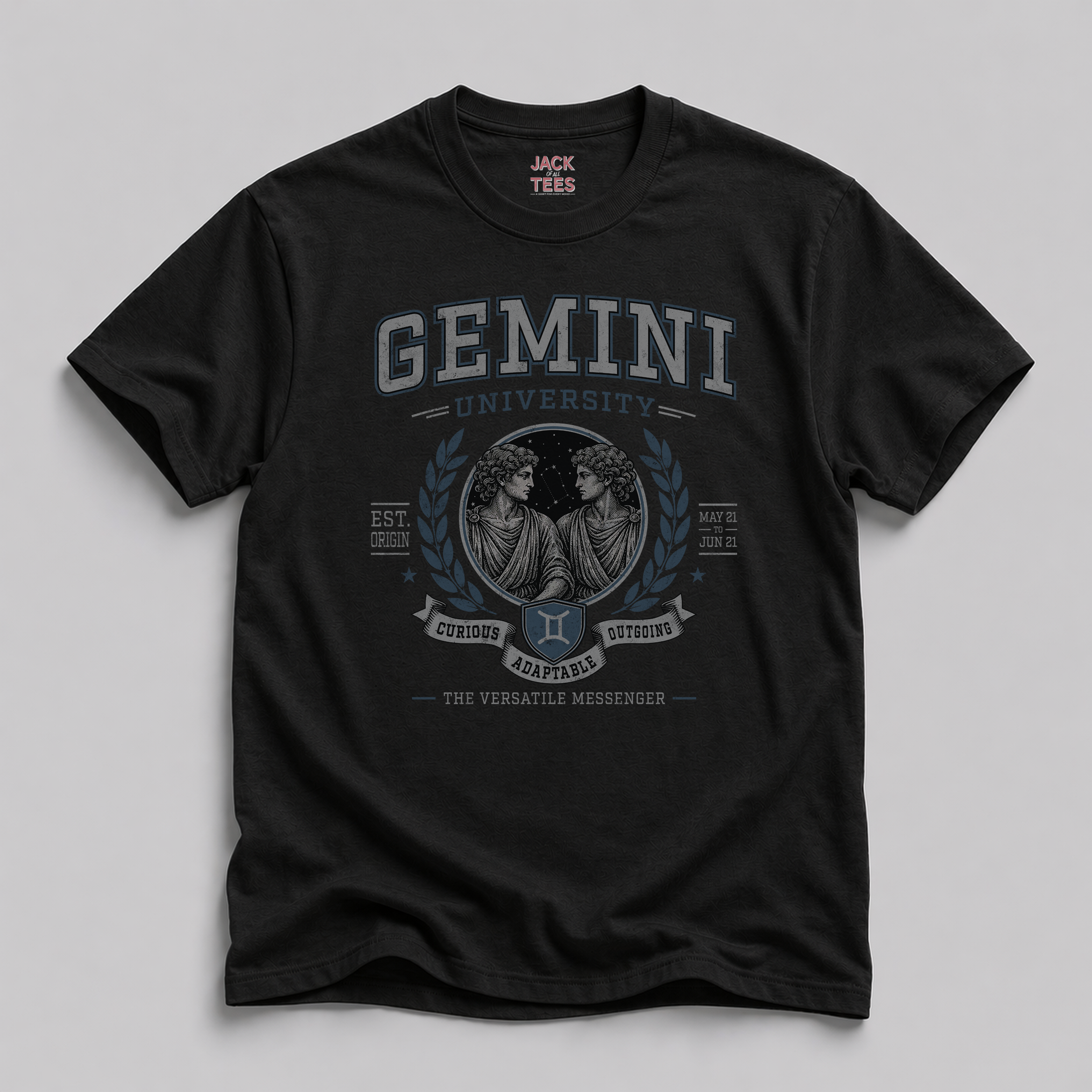 Gemini Zodiac The Twins T-Shirt — Vintage Astrological Sign Tee