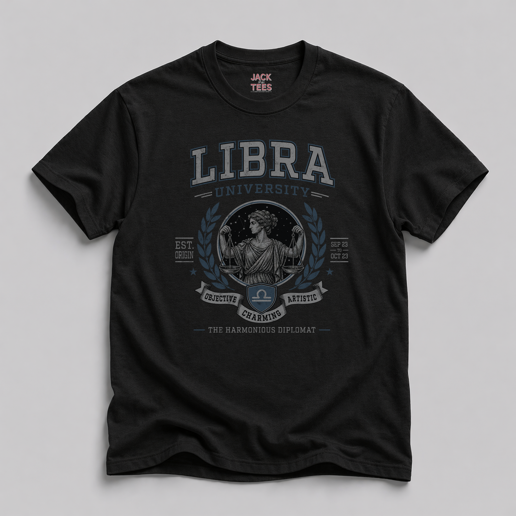 Libra Zodiac The Scales T-Shirt –Vintage Astrological Sign Tee
